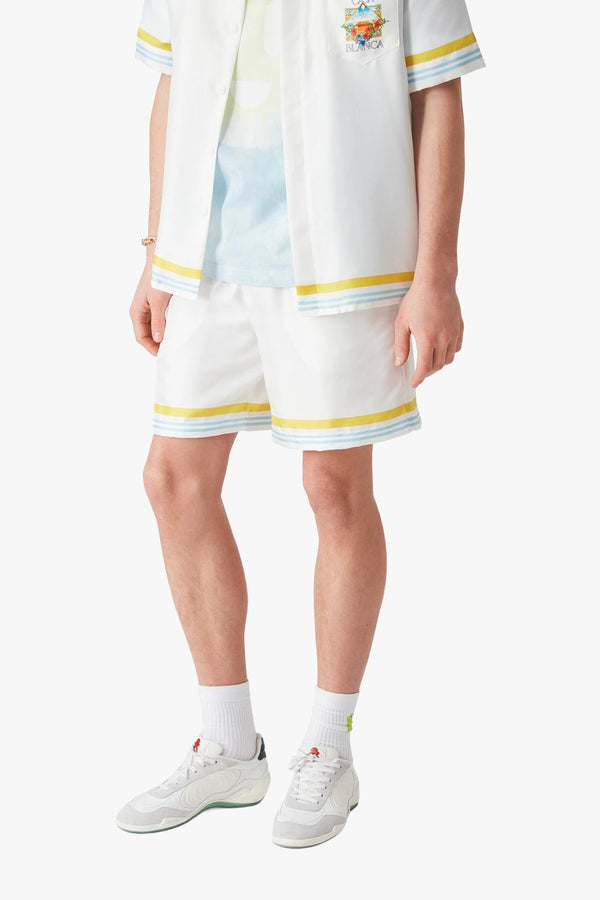 Flower Court Silk Shorts