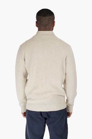 Half Zip Wool Cashmere Sweater