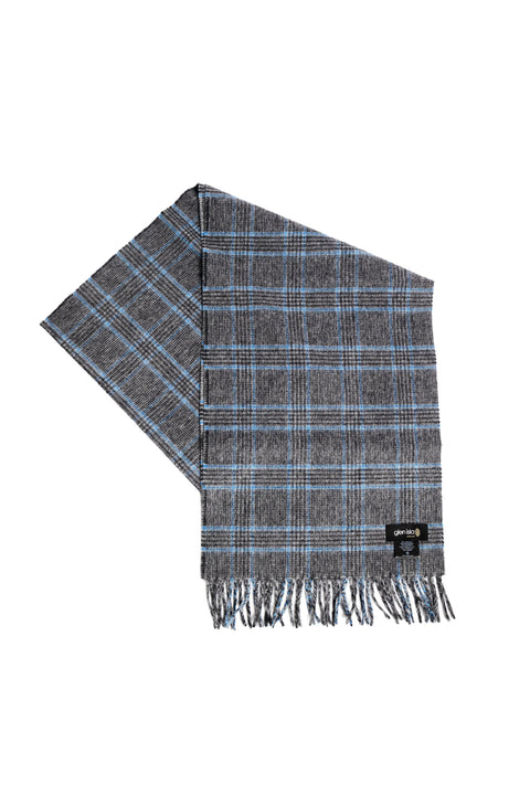 Grey Check Lambswool Scarf