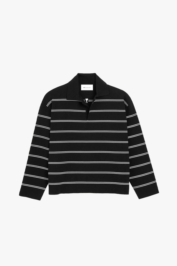 LONG SLEEVE STRIPED POLO