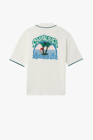 PALM TREE EMBLEM CROCHET SHIRT