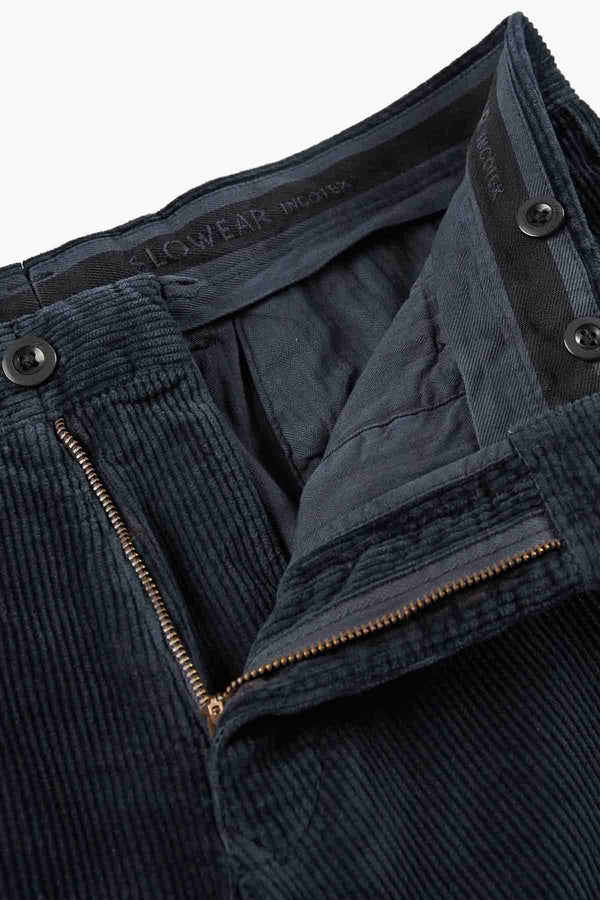 Tapered fit corduroy trousers