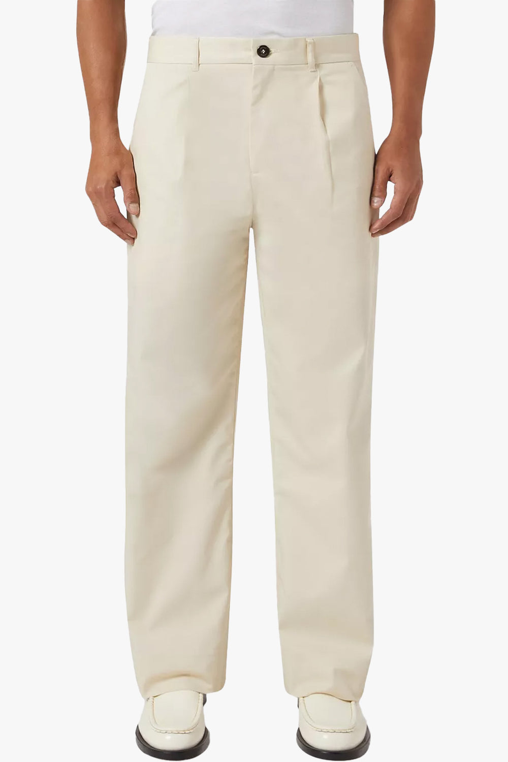 Pleated Cotton Trousers