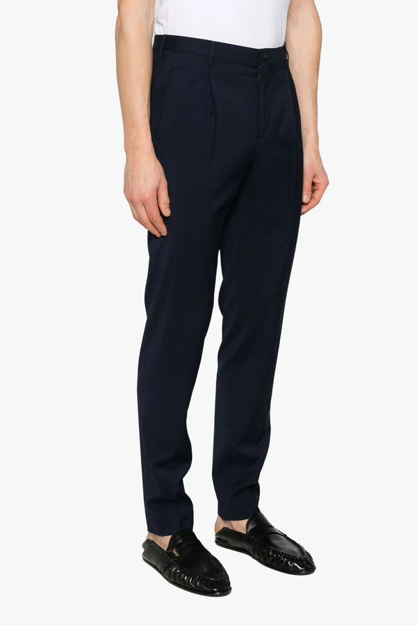 Tapered Fit Wool Trousers