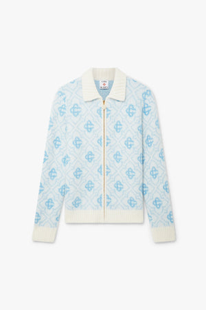 Monogram Zip Sweater