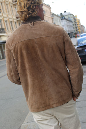 Padded Suede Field Jacket
