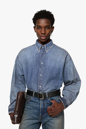 Denim Button-Up Shirt