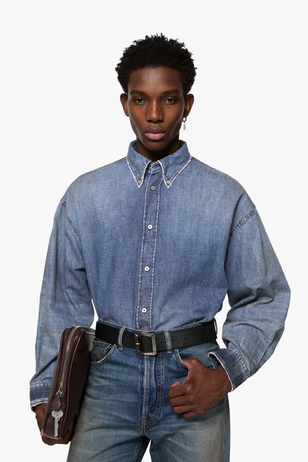 Denim Button-Up Shirt