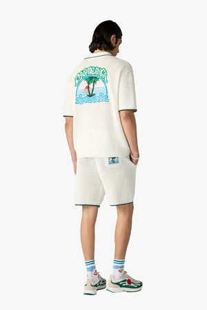 PALM TREE EMBLEM CROCHET SHORTS
