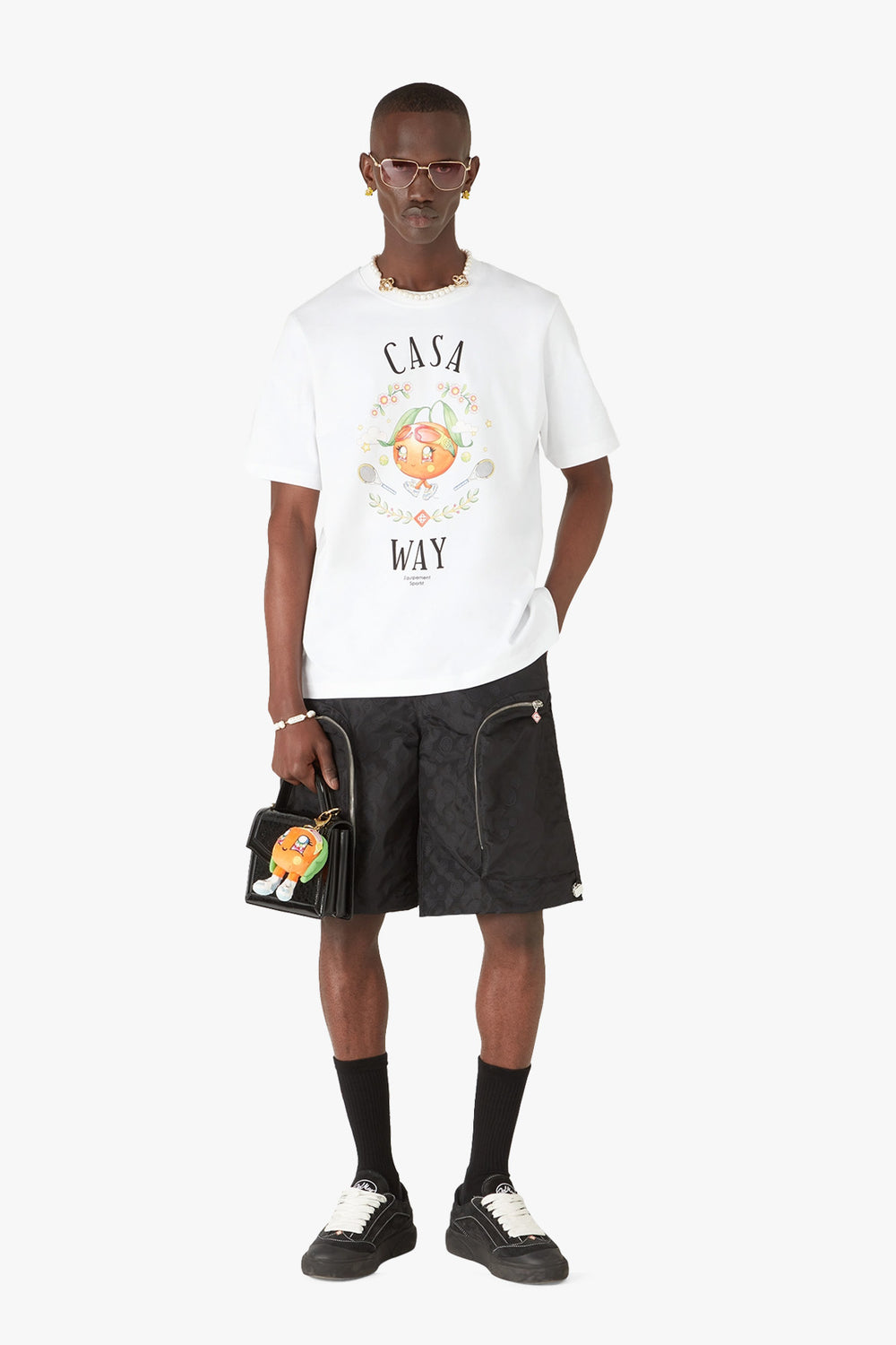 CASA WAY KAWAII ORANGE PRINTED T-SHIRT