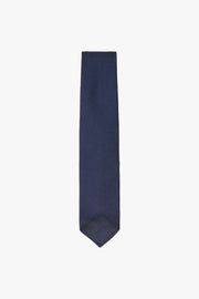 Fine Woven Grenadine Tie, Navy Tip