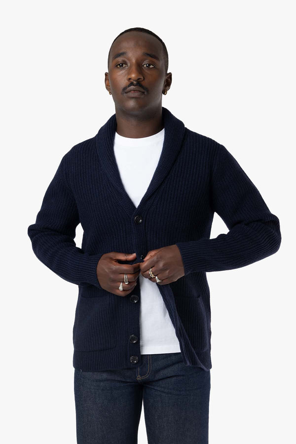 Lambswool Shawl Collar Cardigan