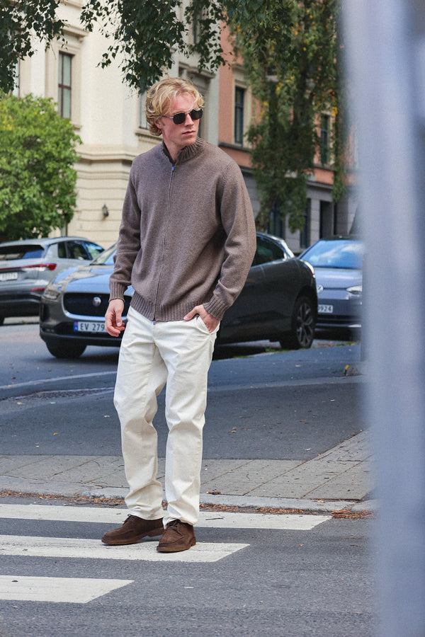 Heavy Full Zip Wool/Cashmere Sweater