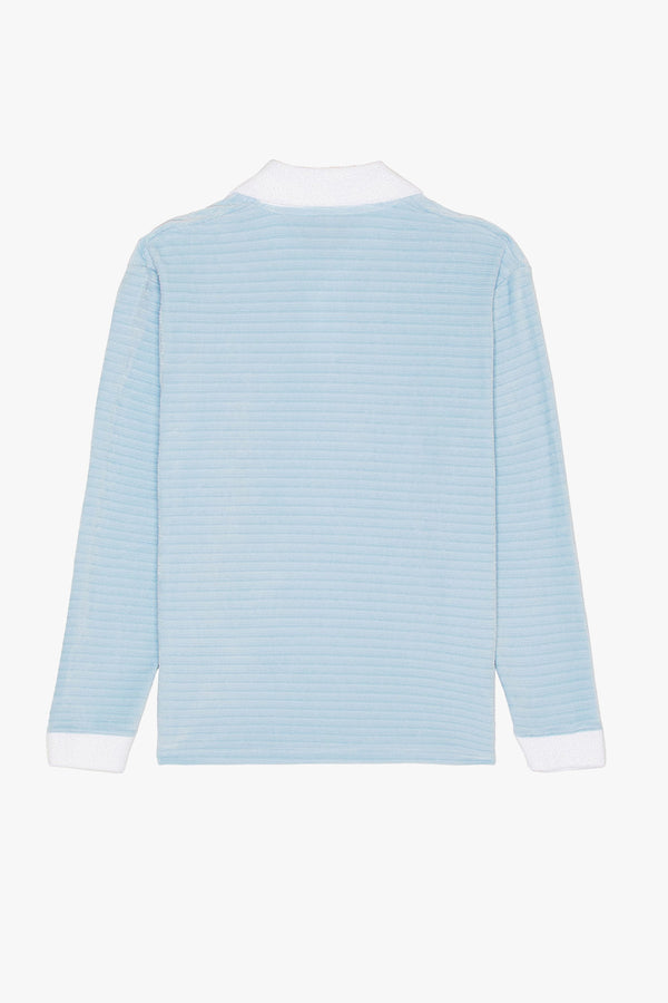 LONG SLEEVE VELOUR POLO SHIRT