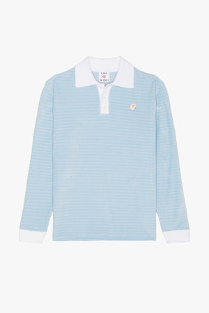 LONG SLEEVE VELOUR POLO SHIRT