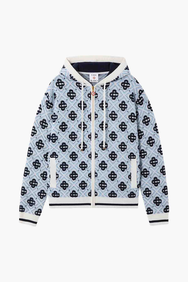 MONOGRAM ZIP UP HOODIE