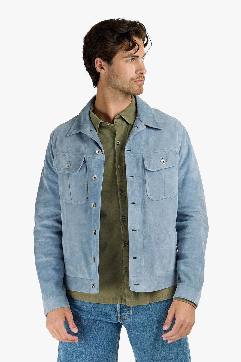 Davis Suede Trucker Jacket