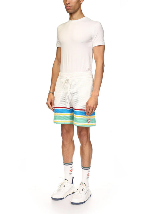 CROCHET EFFECT TENNIS SHORTS