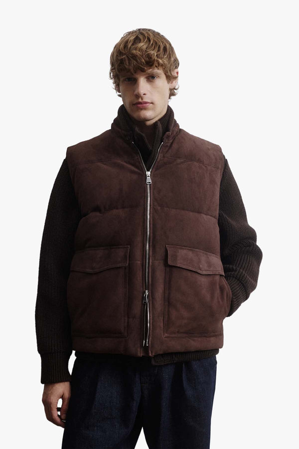 Alan Down Padded Suede Vest