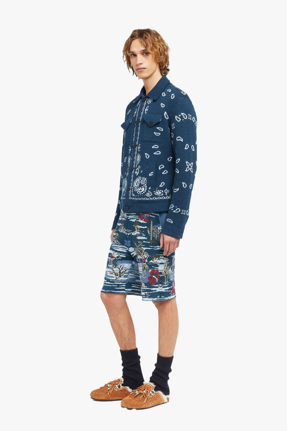 BANDANA JACQUARD DENIM JACKET