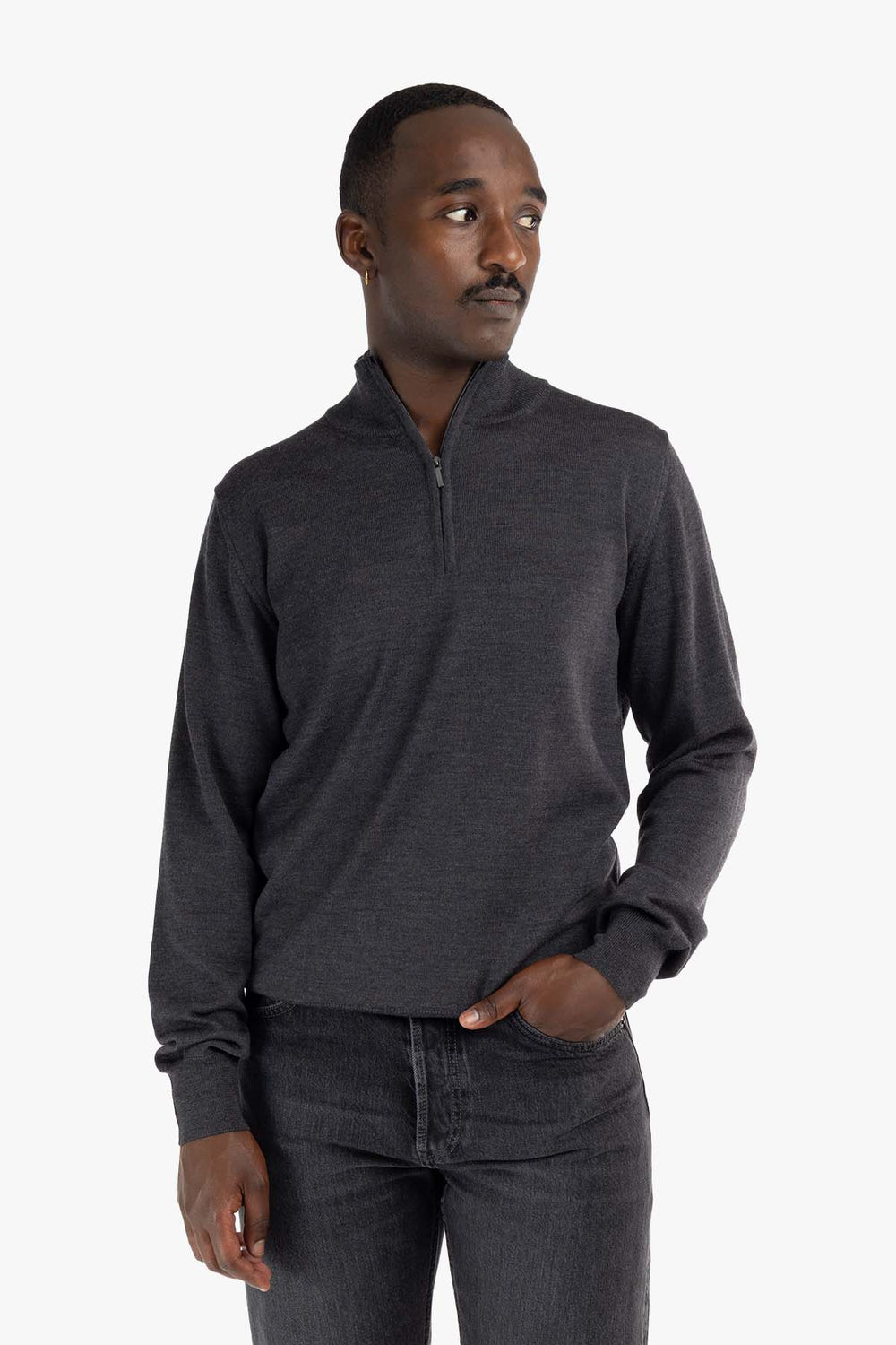 Half-zip Mock Neck