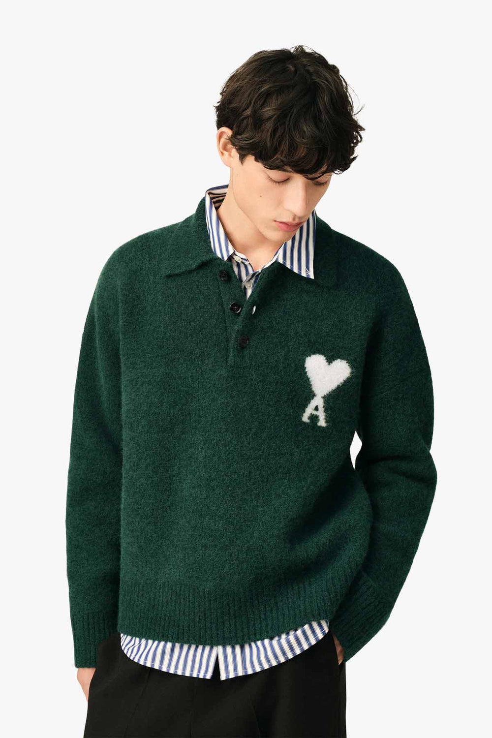 AMI DE COEUR ALPACA POLO SWEATER