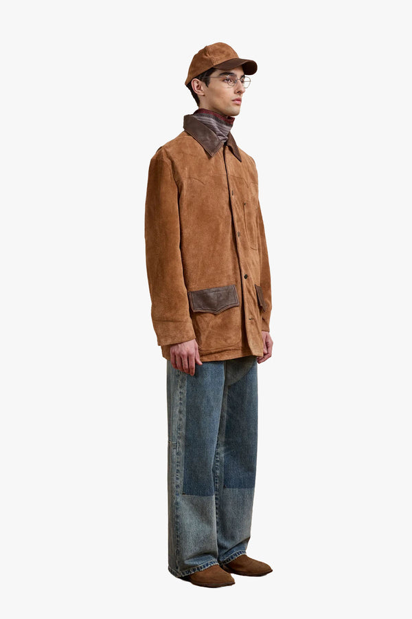 Suede Contrast Chore Jacket