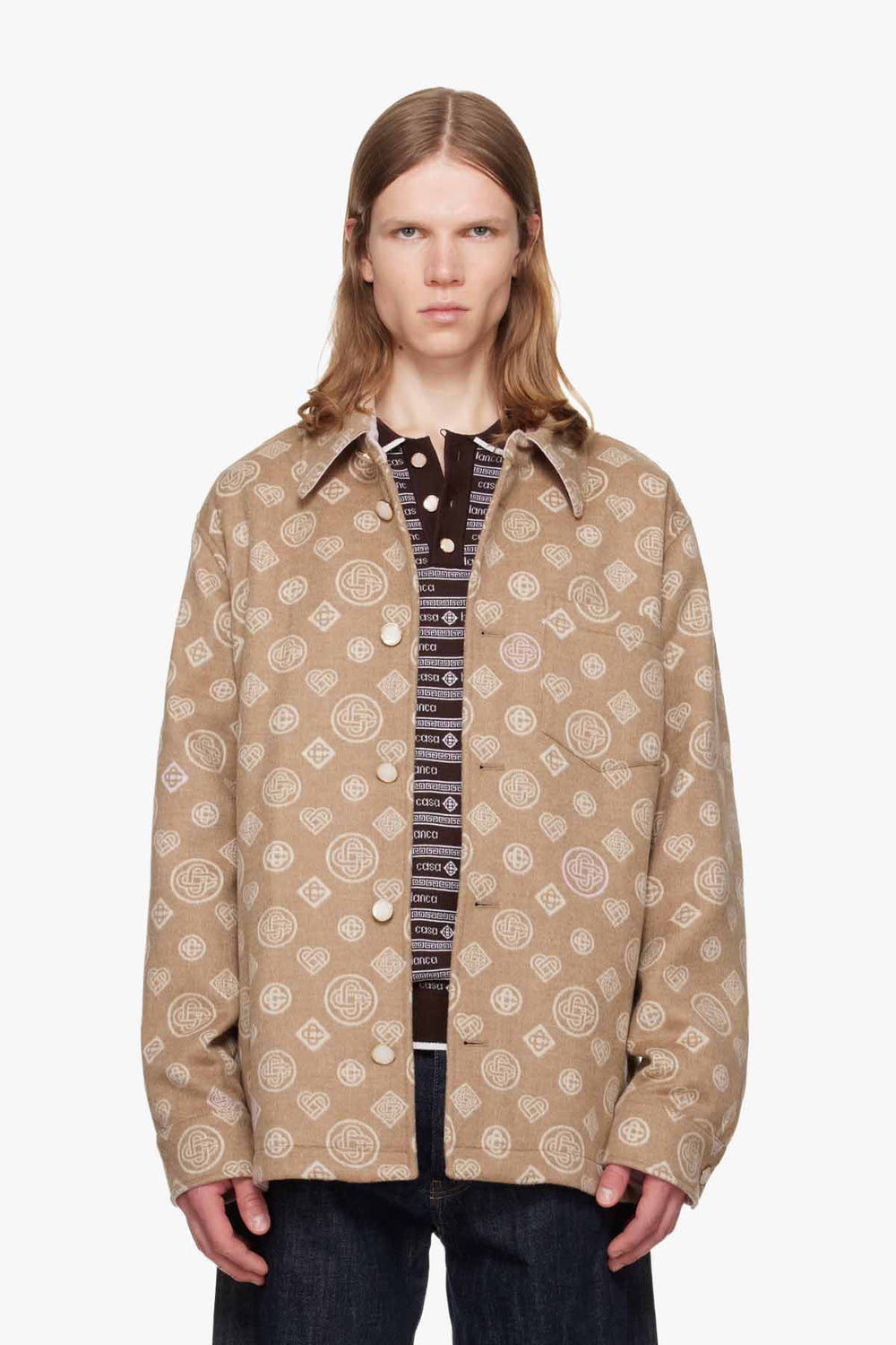 MONOGRAM WOOL OVERSHIRT