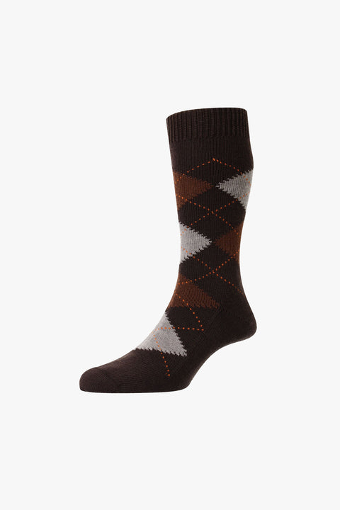 Racton Argyle Merino Wool Sock