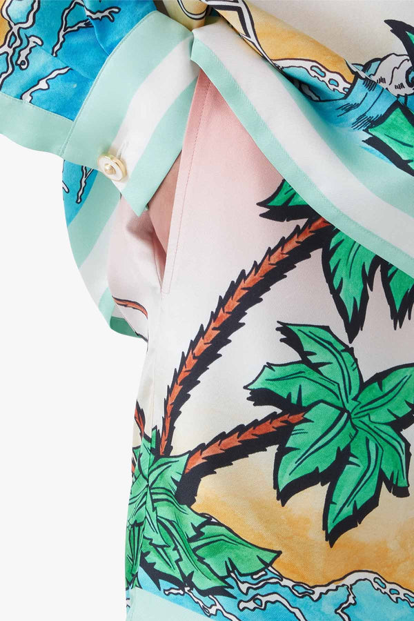 DRAWSTRING SILK SHORTS