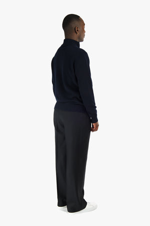 Half Zip Wool Cashmere Sweater