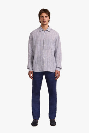 Telles Linen Striped Shirt