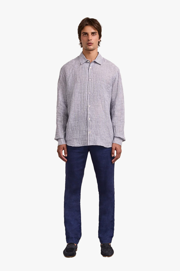 Telles Linen Striped Shirt