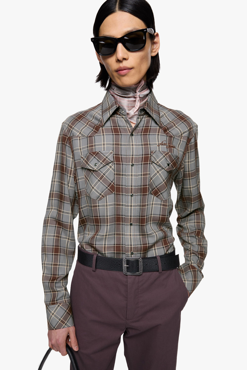 Flannel Check button-up Shirt