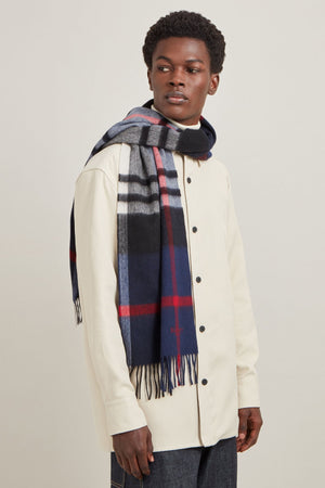 Check Merino scarf