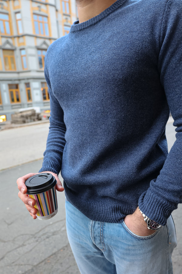 Wool Cashmere Crewneck Sweater