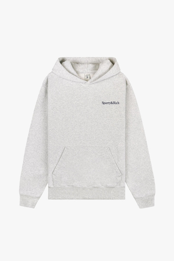 Serif Logo Embroidered Hoodie