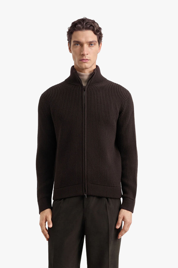 Wool Cable Heavy Full Zip