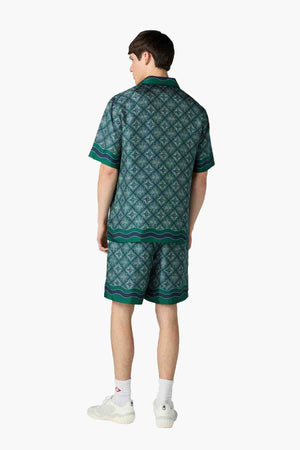 RADIATING MONOGRAM SILK SHORTS