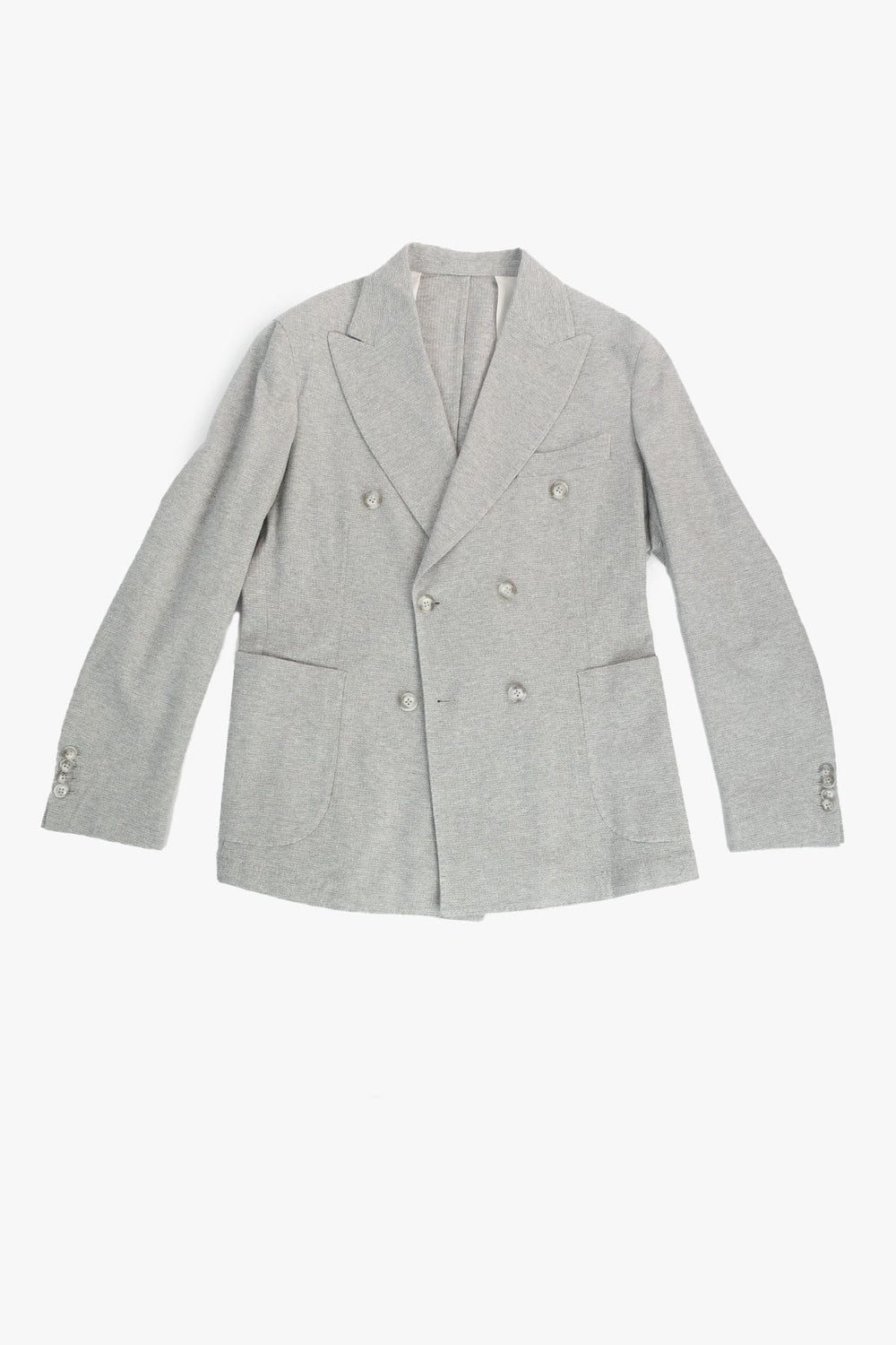 Double Breasted Washed Cotton Blazer