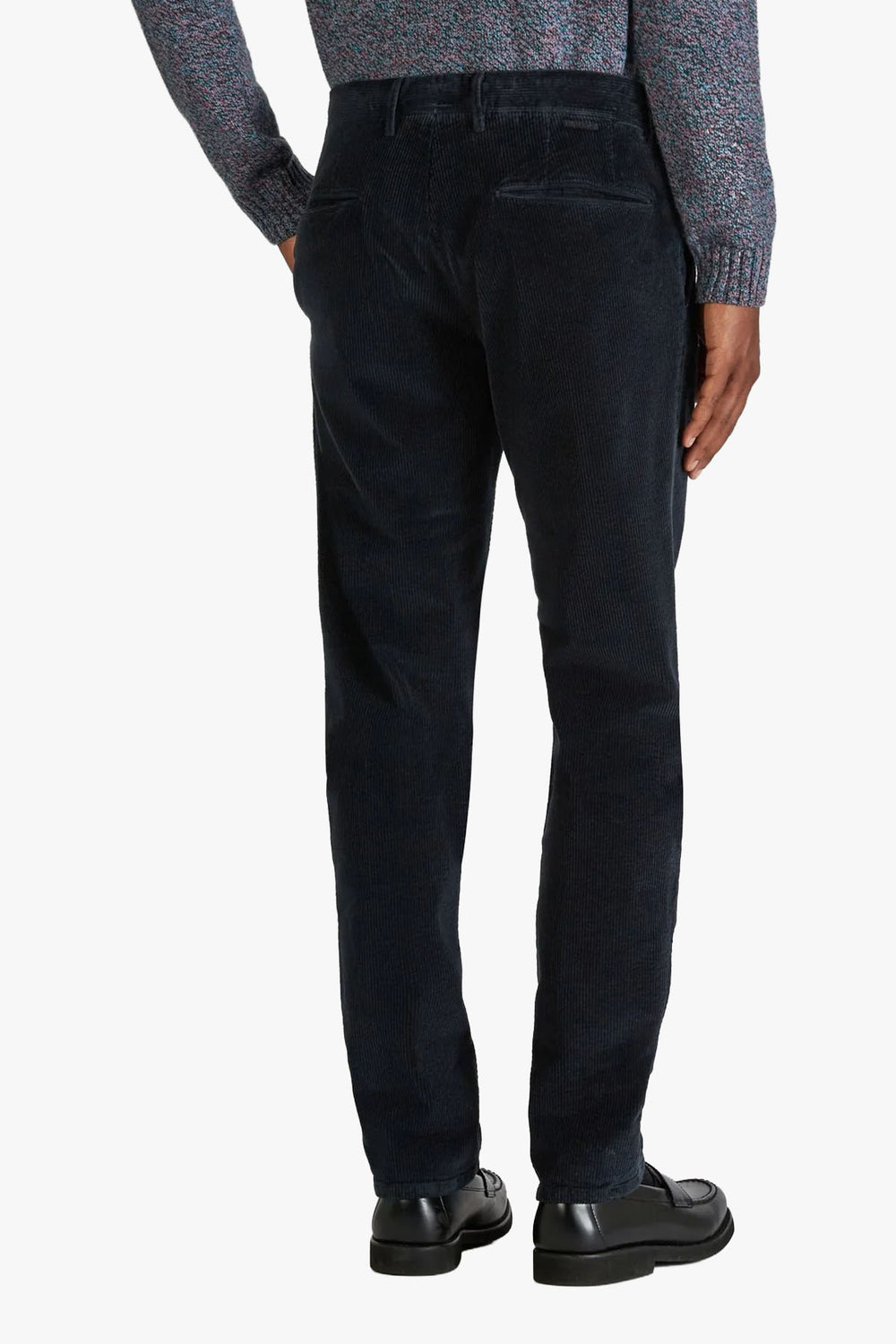 Tapered fit corduroy trousers