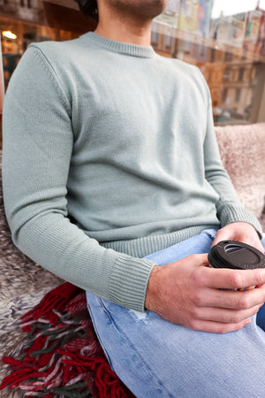 Wool Cashmere Crewneck Sweater