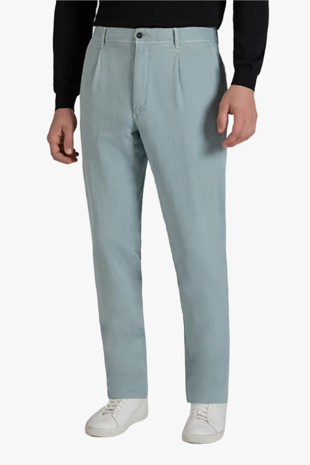 Tapered Fit Cotton Trousers