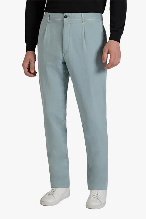 Tapered Fit Cotton Trousers
