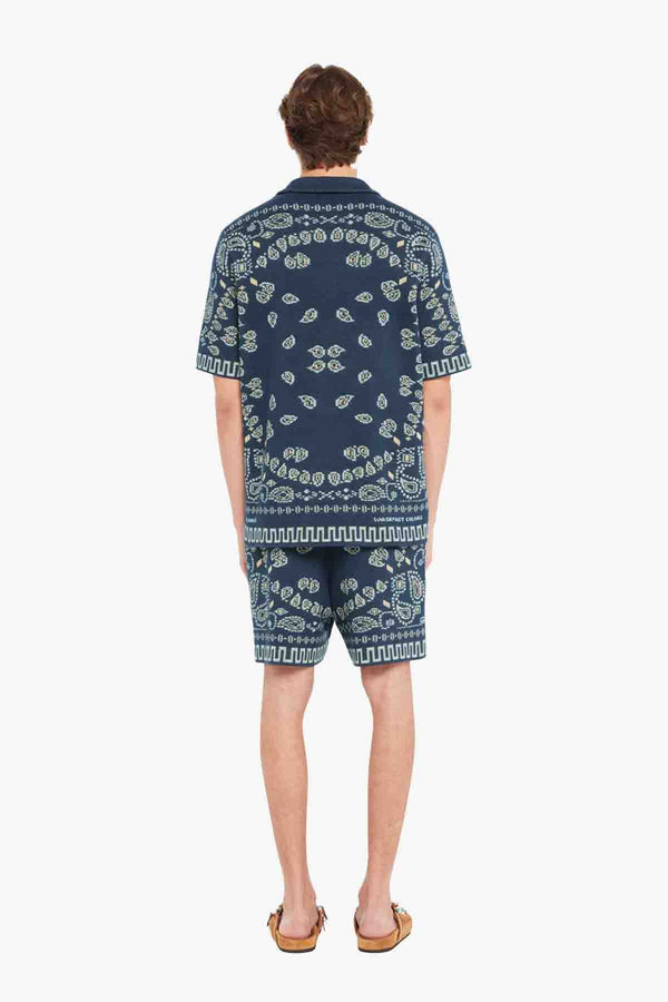 COTTON PIQUET BANDANA SHIRT