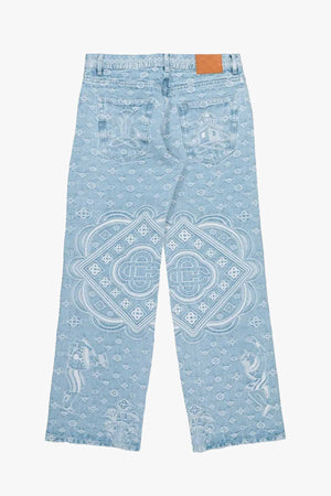 CARPET JACQUARD BAGGY DENIM JEANS