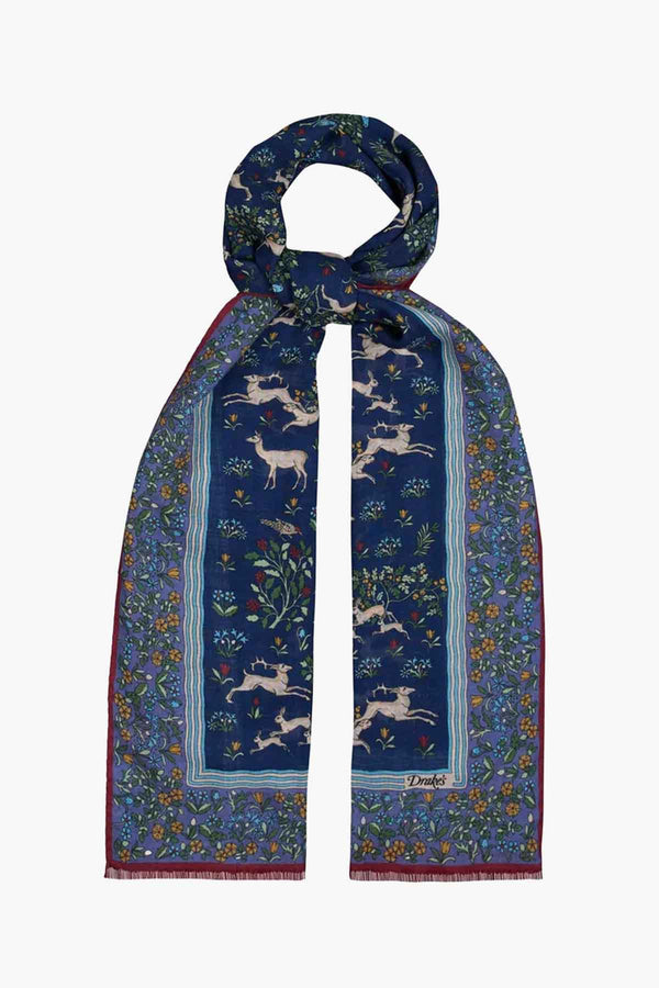 ARCHIVAL ANIMALS WOOL-SILK SCARF