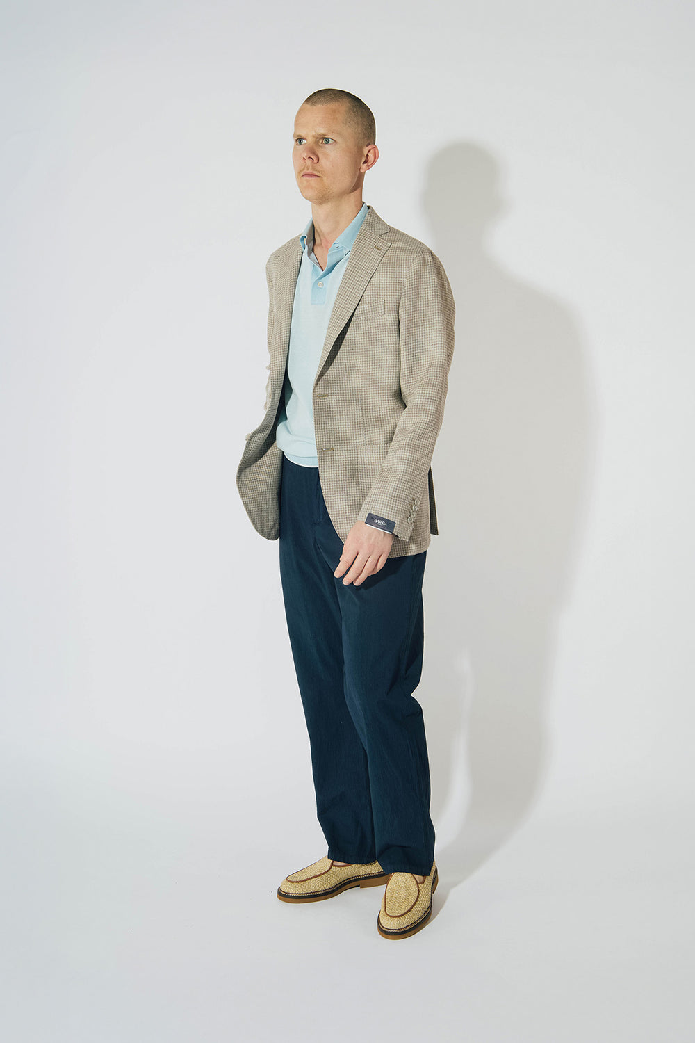 Wool/Linen Houndstooth Blazer