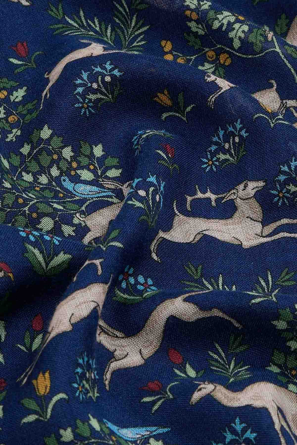 ARCHIVAL ANIMALS WOOL-SILK SCARF