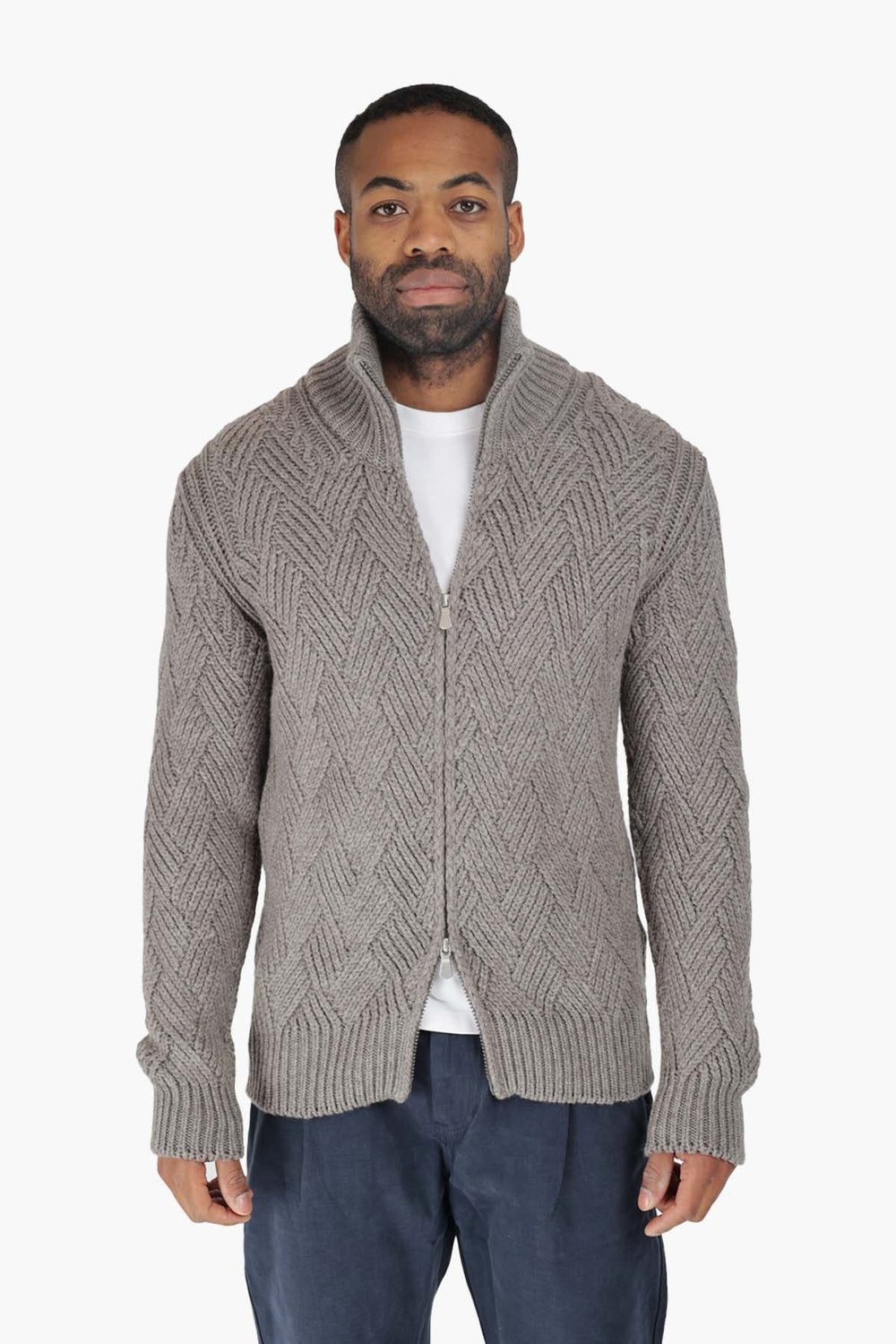 Knit Cardigan Zip